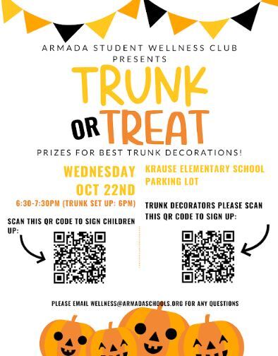 Trunk or Treat October 22nd